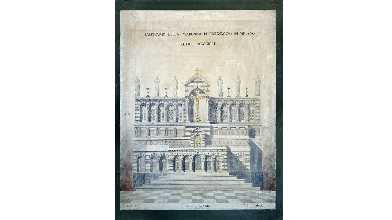 Altare maggiore del Santuario della Madonna di Caravaggio a Milano - Progetto
